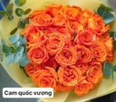 Hoa hồng Cam Quốc Vương (50 bông/bó)